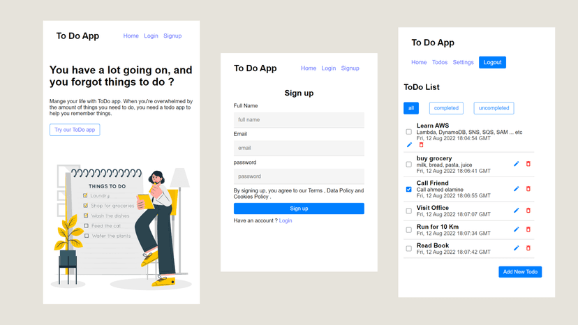 Serverless To do app